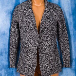 Black & White Confetti Look Cotton  & Acrylic IZ Byer Sweater Size XS